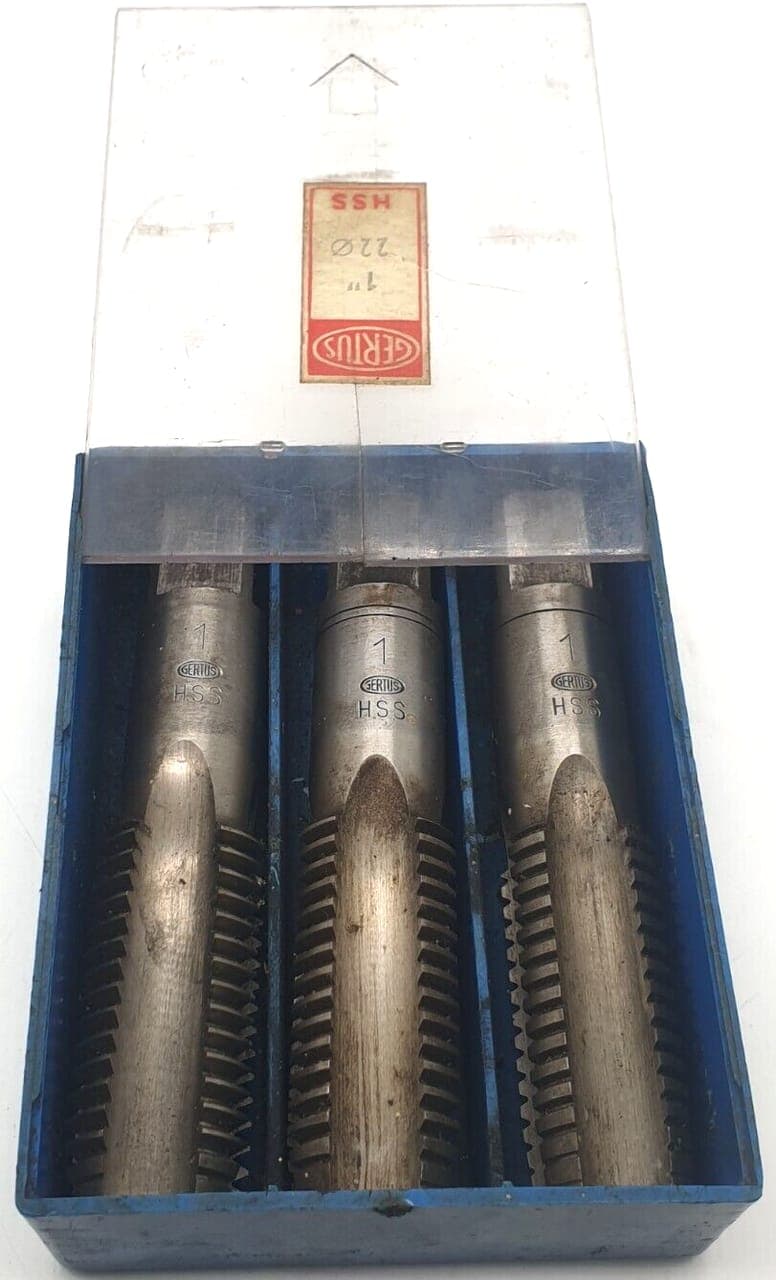 3x Gertus 1 HSS 22 Handgewindebohrer