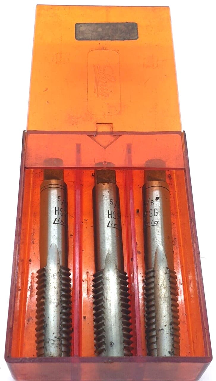 3x Linig 5/8 HSSG Gewindebohrer