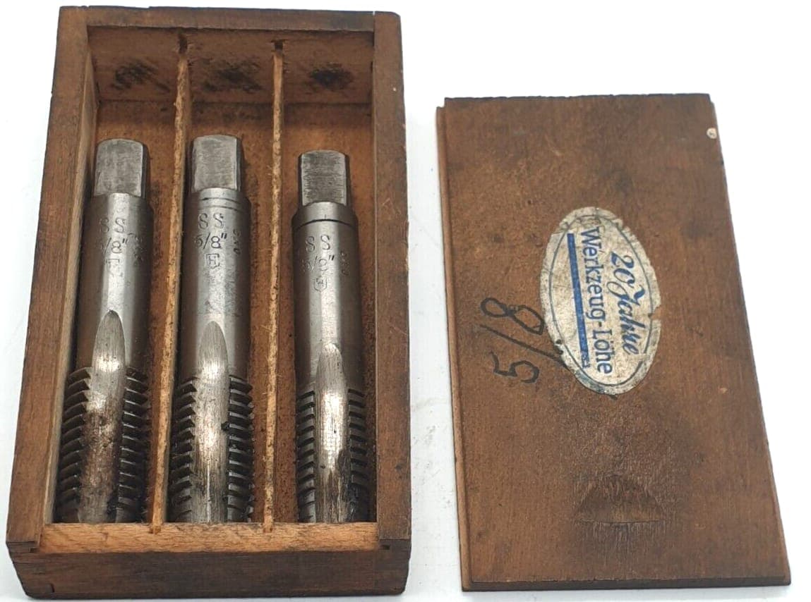 3x Handgewindebohrer SS 5/8
