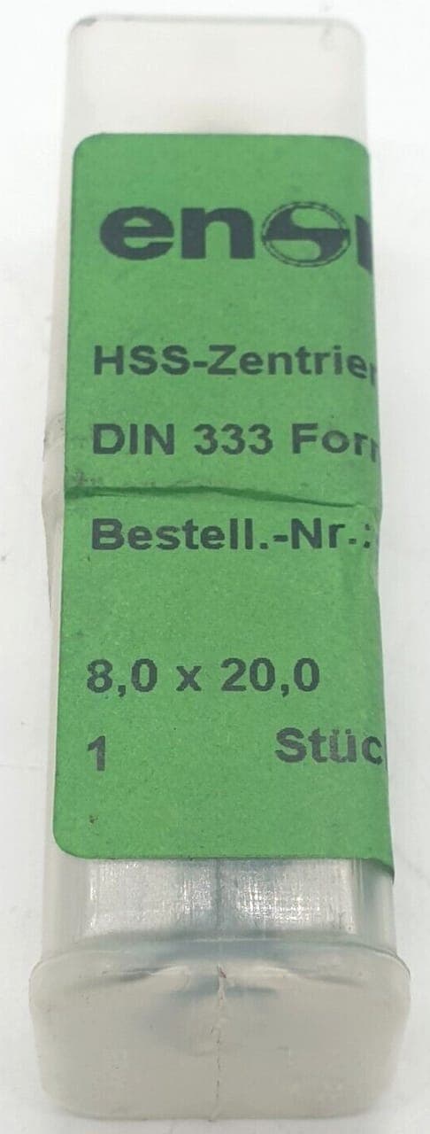 Enorm HSS Zentrierbohrer DIN 333 Form A 8,0x20,0 NEU OVP