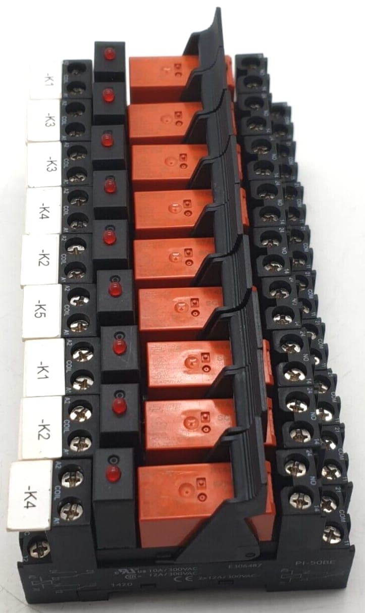 9x Schrack PI-50BE +RT 24024 Relais