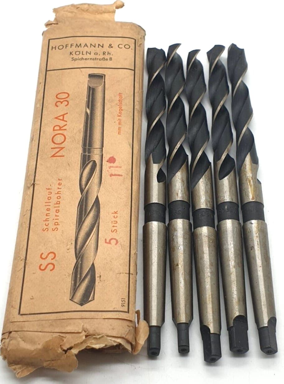 5x Hoffmann & CO Spiralbohrer 11,5 mm mit Kegelschaft NORA 30 NEU OVP