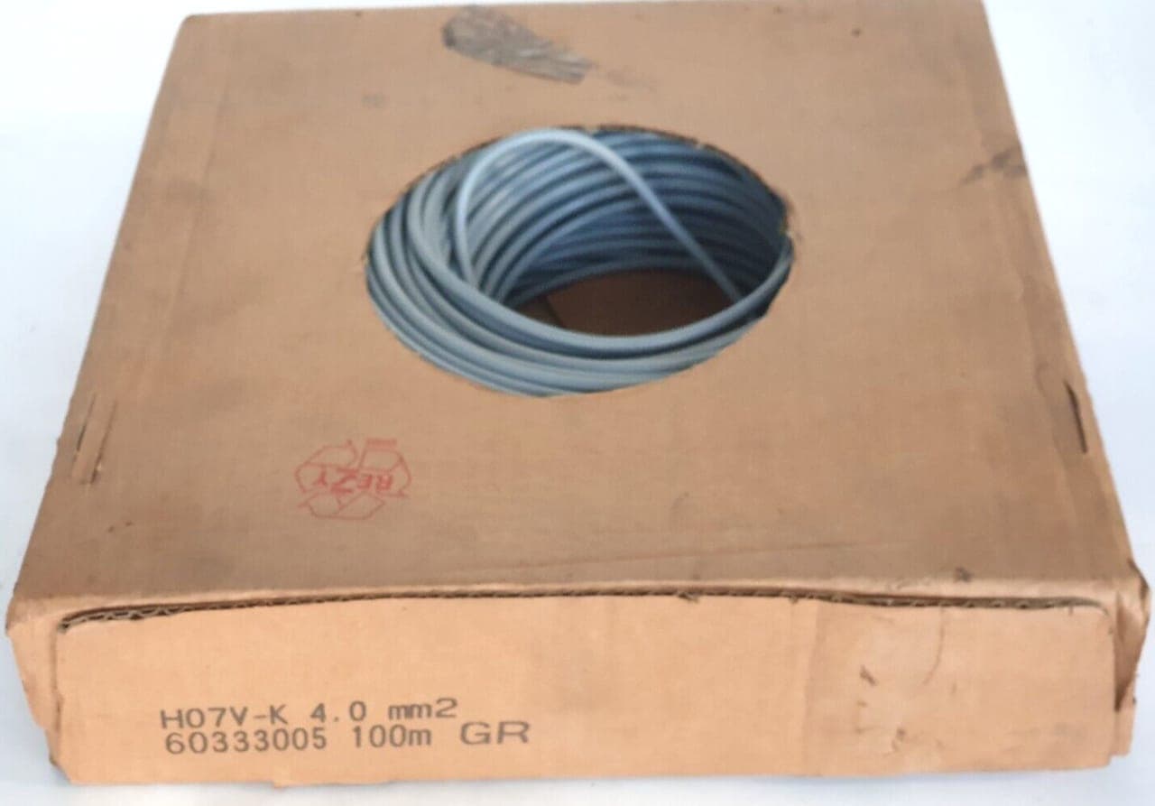 H07V-K 4,0mm² Aderleitung Kabel 100m Grau