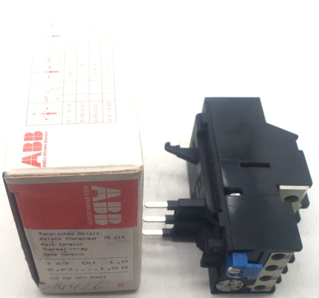 ABB T25 DU 1,0 Thermisches Relais 0,63A - 1,0A NEU OVP