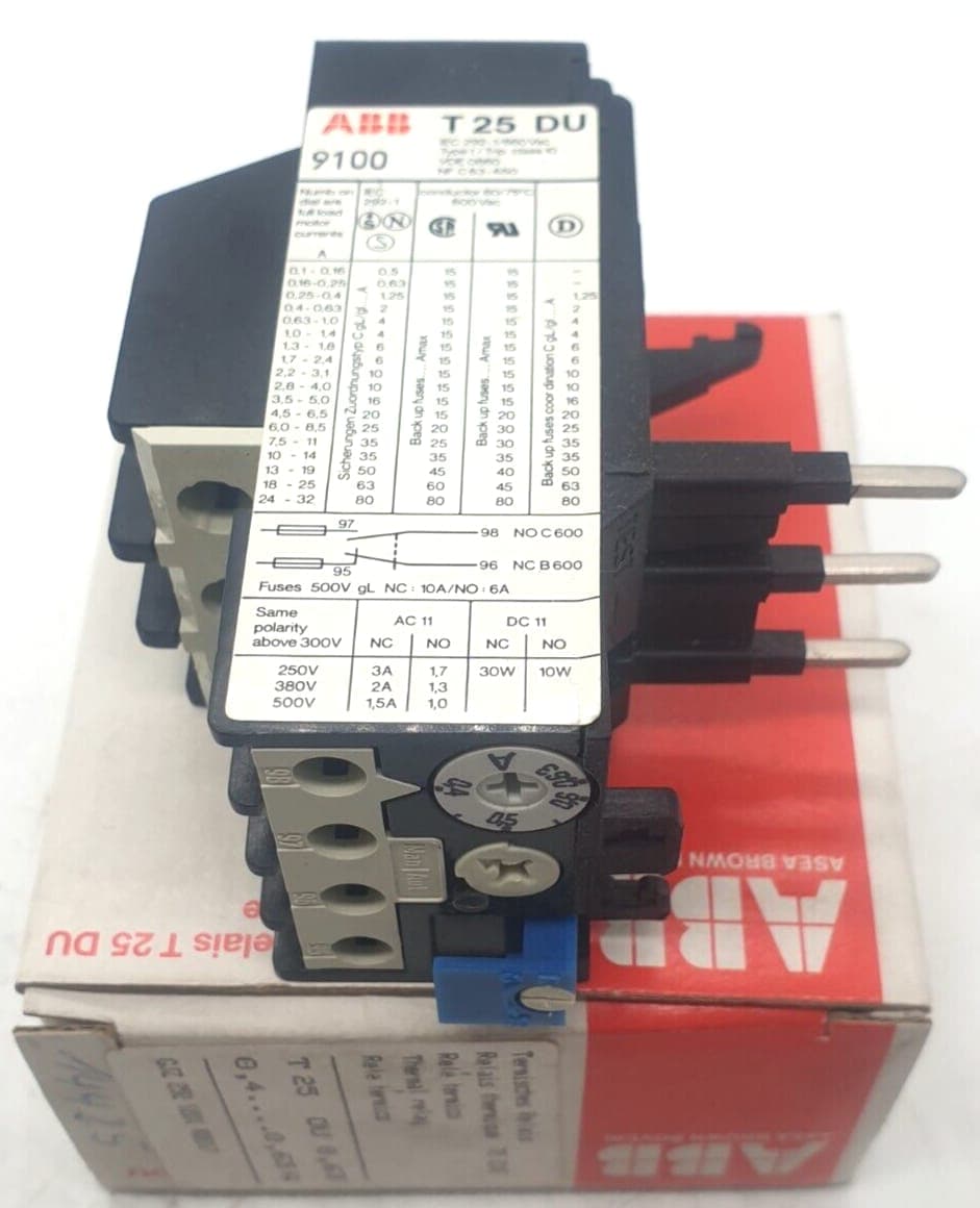 ABB T25 DU 0,63 Thermisches Relais 0,4-0,63A NEU OVP