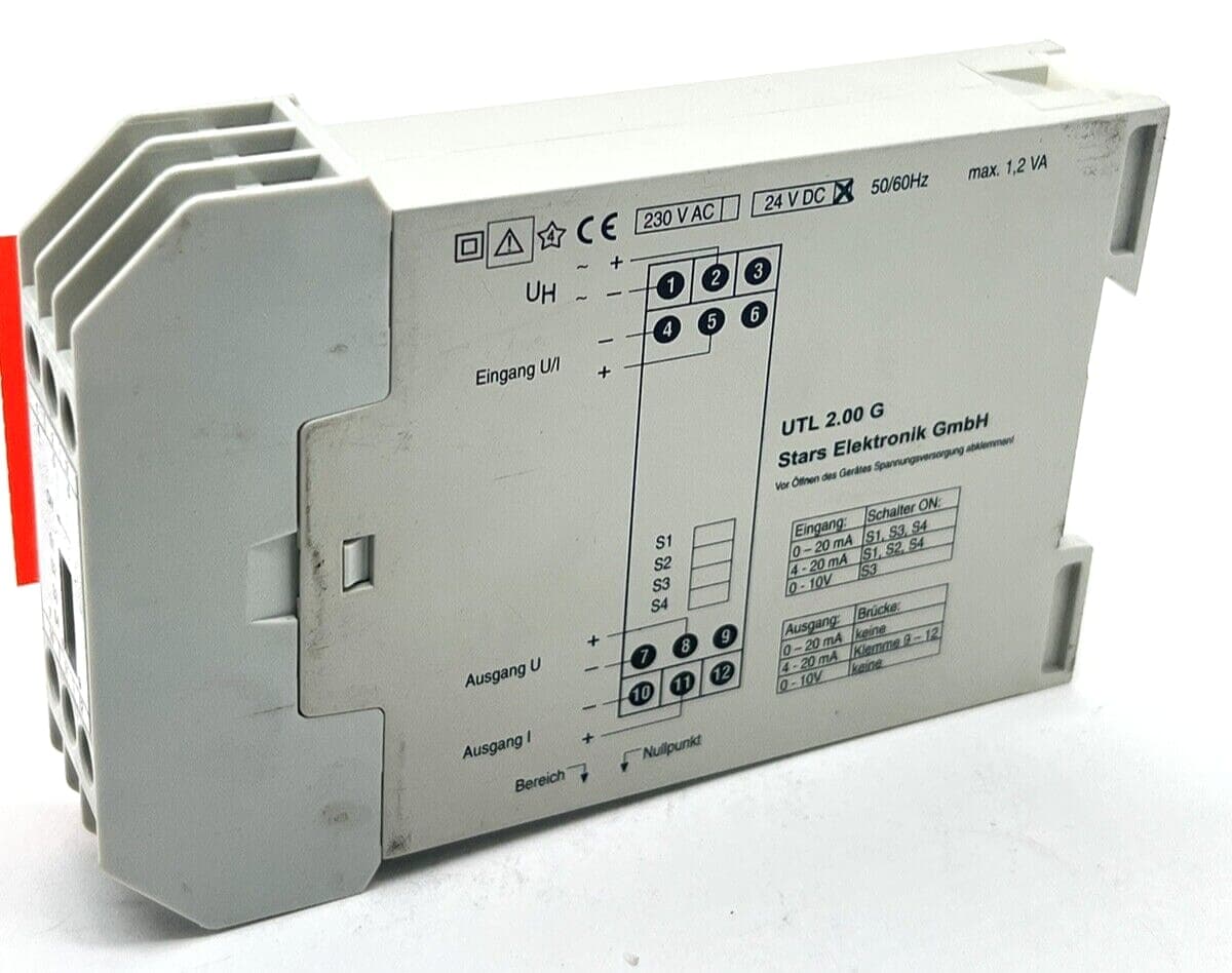 Stars Elektronik UTL 2.00 G Trennverstärker 230V Grenzwertschalter Verstärker