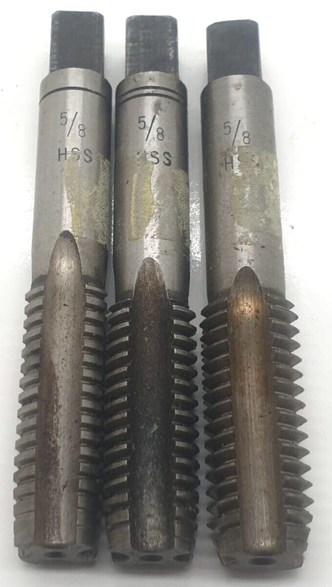 3x Gewindebohrer 5/8 HSS