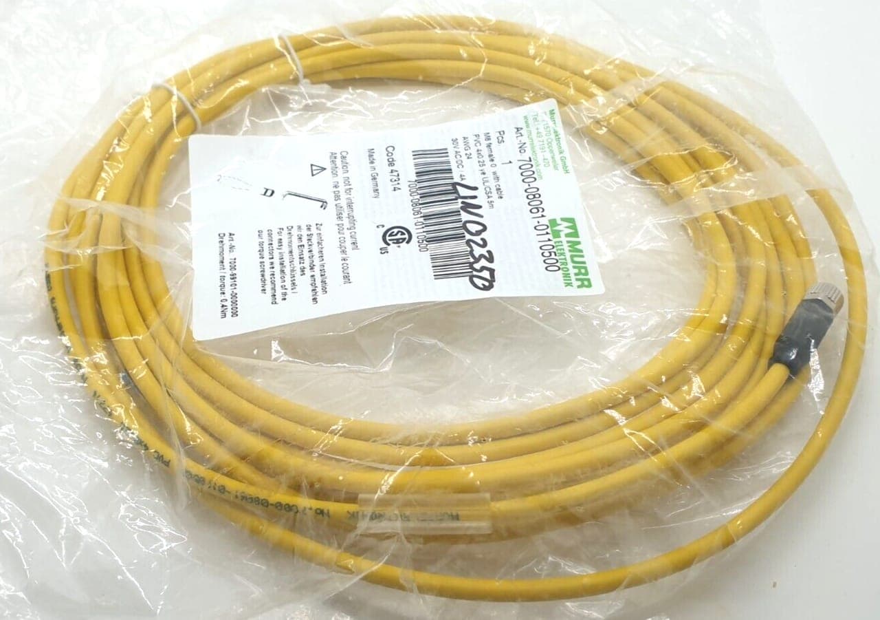 Murr Elektronik 7000-08061-0110500 Verbindungsleitung PVC 4x0,25 ye UL/CSA 5m