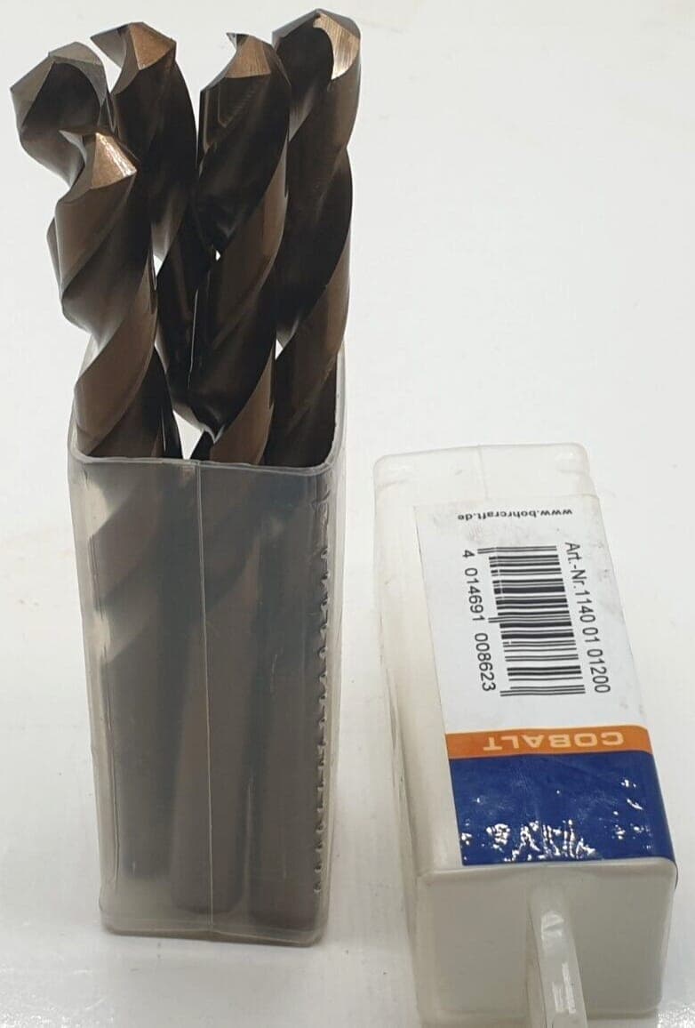 5x BOC HSS-Co5 Spiralbohrer DIN 338 12,0 mm