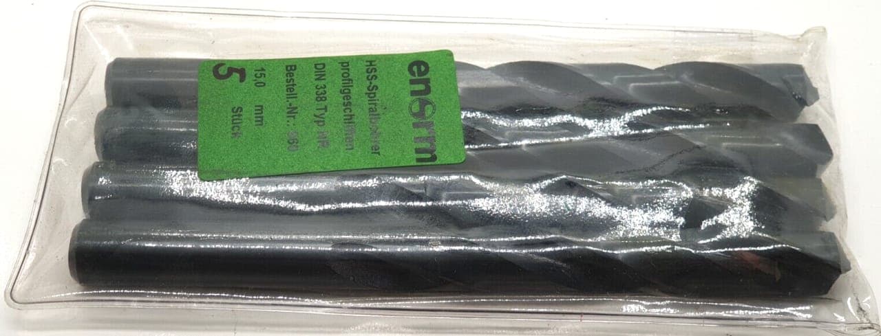 4x Enorm HSS Spiralbohrer DIN 338 Typ NR 15,0 mm