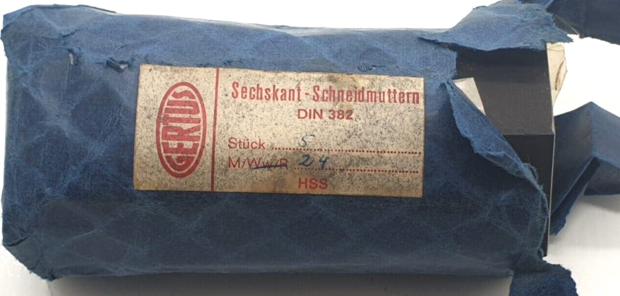 24 ISO HSS Sechskant schneidmuttern * 5 Stück *