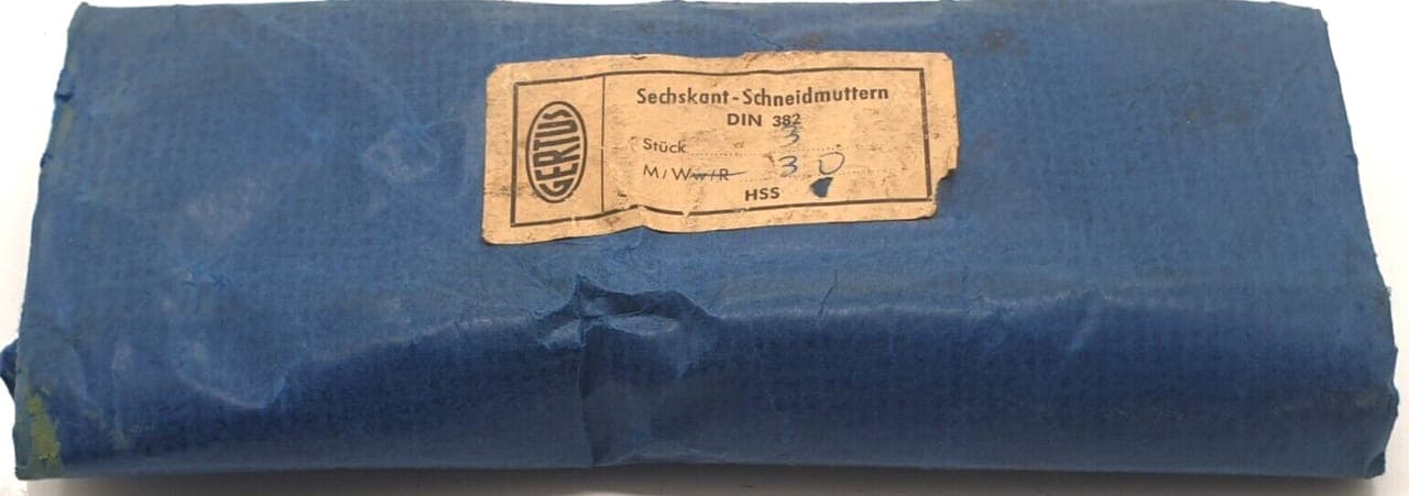 M 30 ISO HSS Sechskant schneidmuttern * 3 Stück *