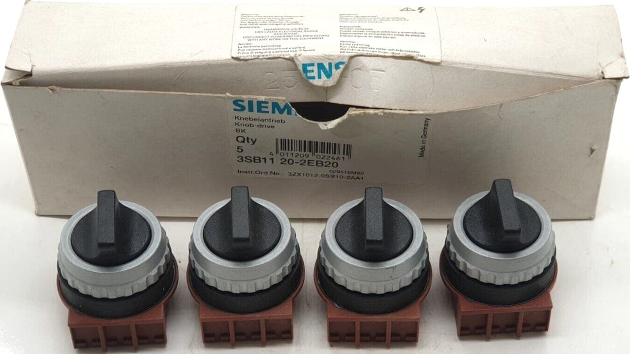 4x Siemens 3SB11 20-2EB20 Knebelantrieb