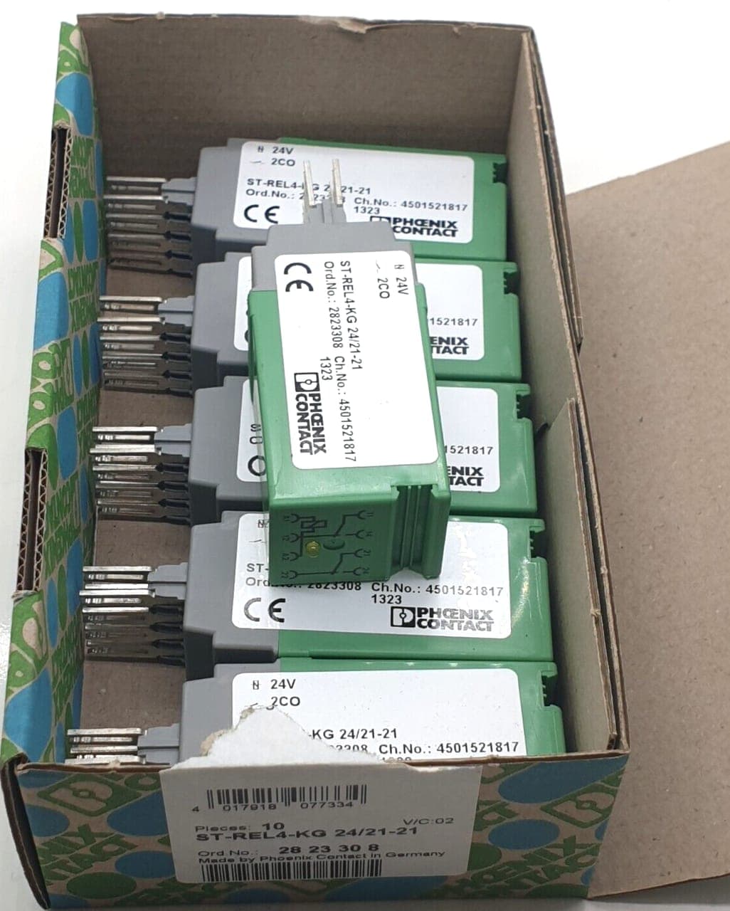 6x Phoenix Contact ST-REL4-KG 24/21-21 Steckrelais 2823308