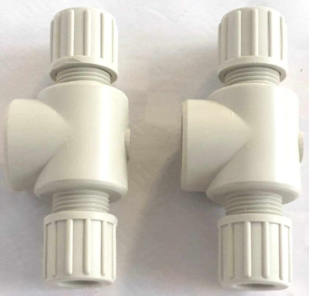 2x EM-Technik T-Aufschraubverschraubung DN10/12 G1/2