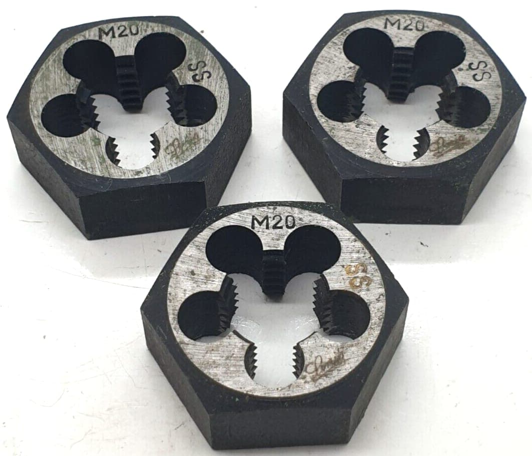 3x Linig Schneidmutter M20 SS Schneideisen
