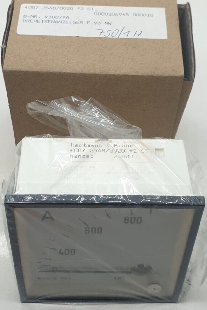 Hartmann& Braun 4007 2568/0020 * ST Dreheisenanzeiger F 96 NW NEU OVP