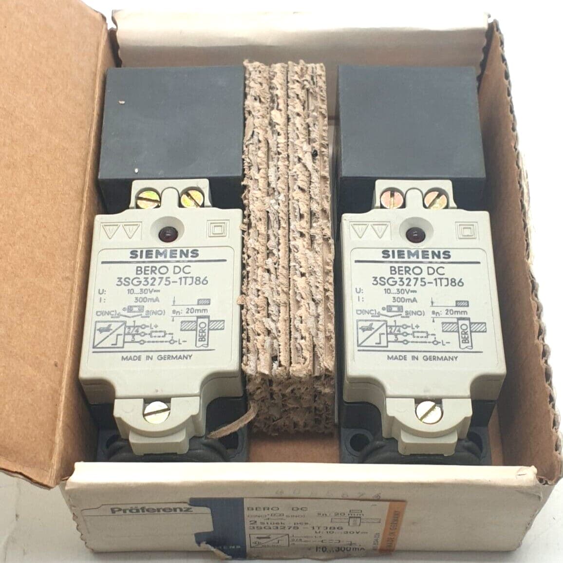 Siemens BERO DC 3SG3275-1KJ86 induktiver Sensor * 2 Stück *