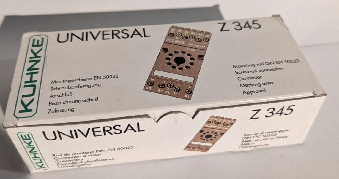 10xKuhnke Relaissockel Z345 relay socket base mounting Universal Relais-Fassun