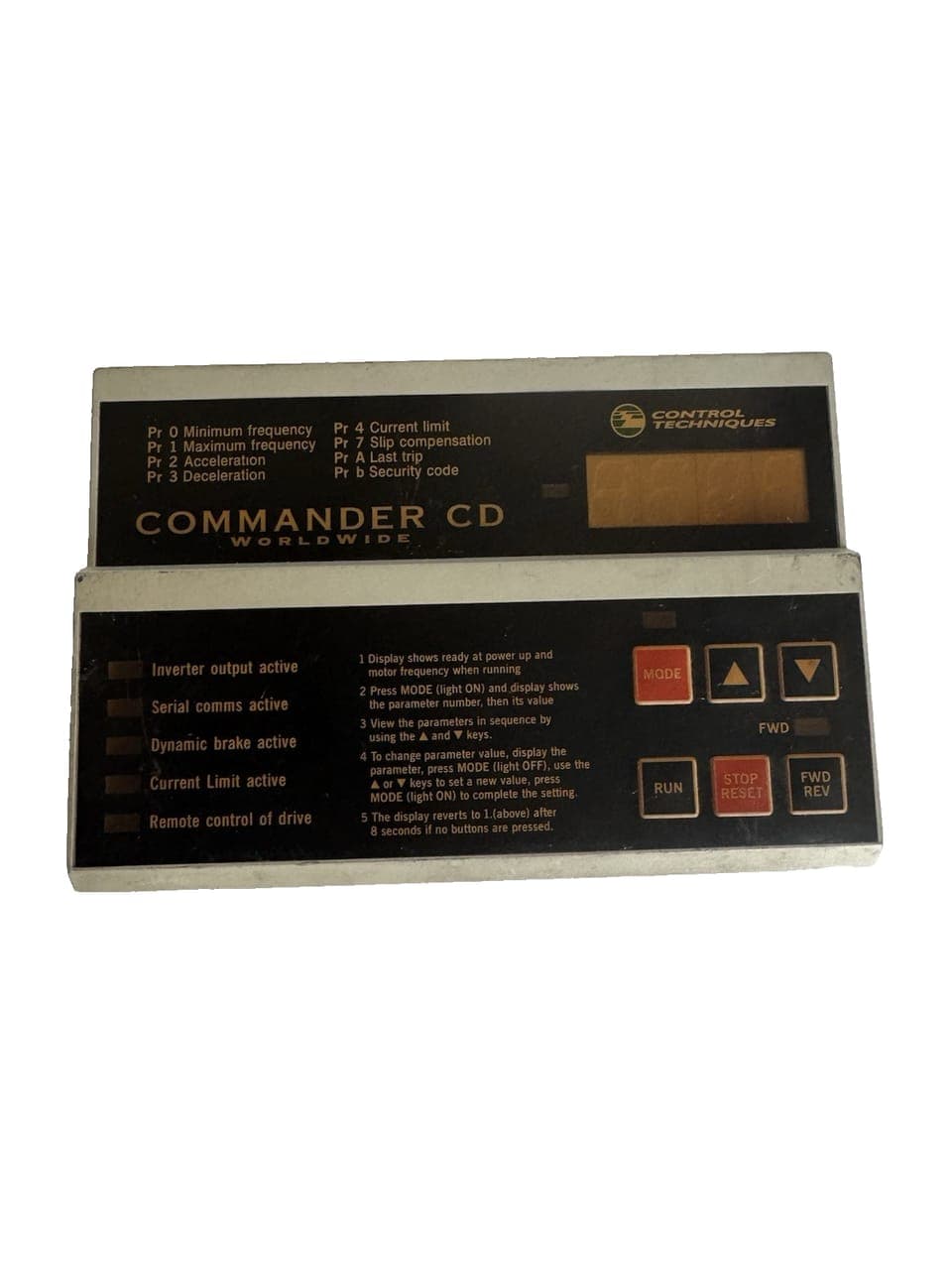Control Techniques DCN Commander CD Interface